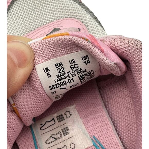 Puma Future Rider Flower Aura Sneaker Girls Toddler Size 6C - Picture 8 of 8